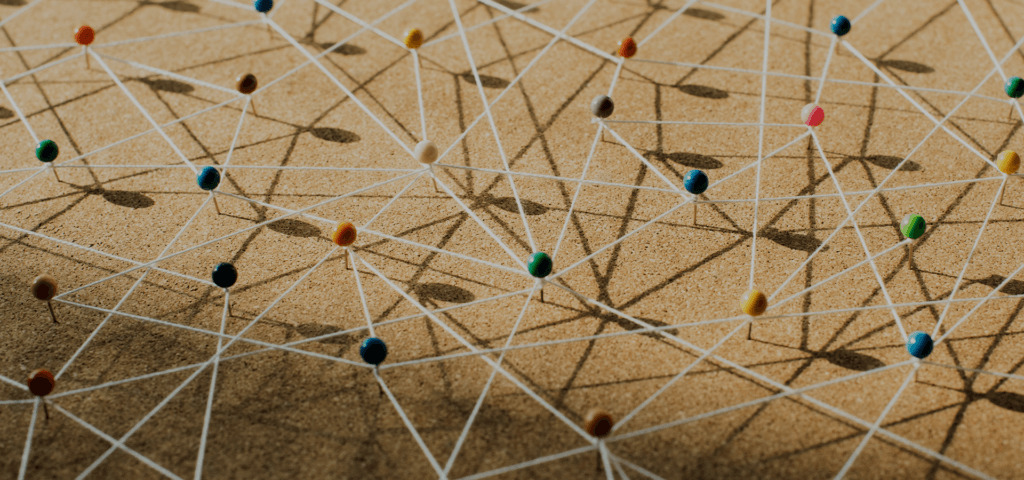 Pins connected with string
