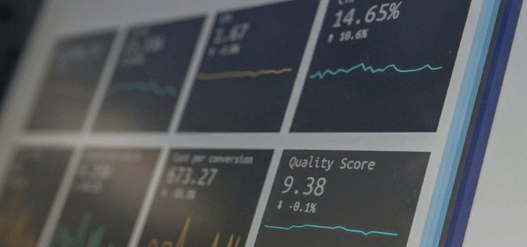 dashboard of metrics