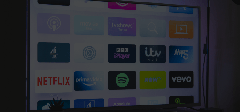 TV showing different streaming services